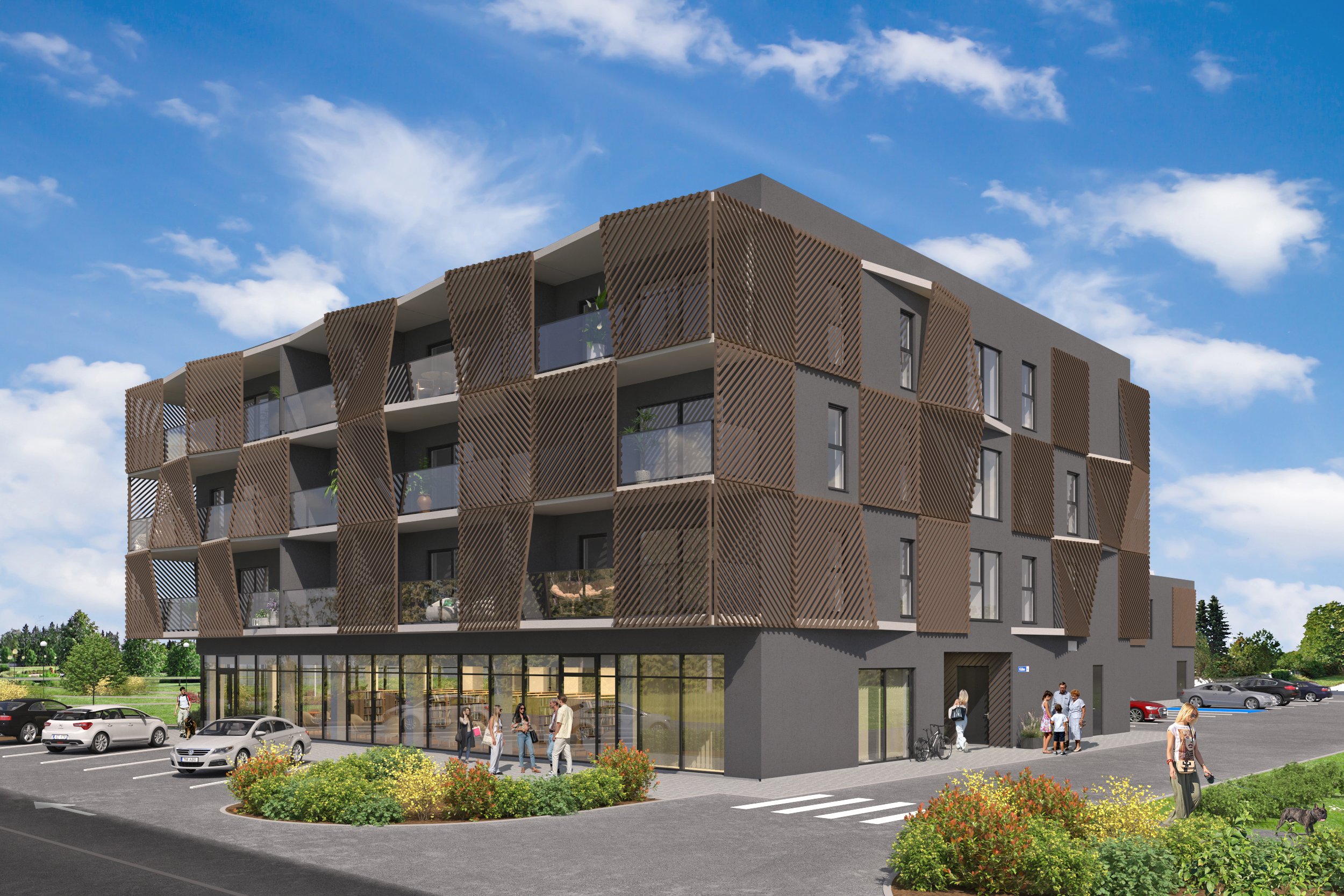 The Saue apartment and service building reached full height